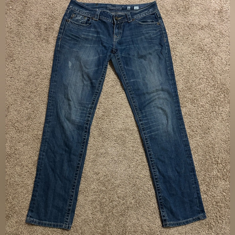 Miss Me Fleur de Lis Skinny Jeans Style JP514554 Size 31 - Picture 2 of 7